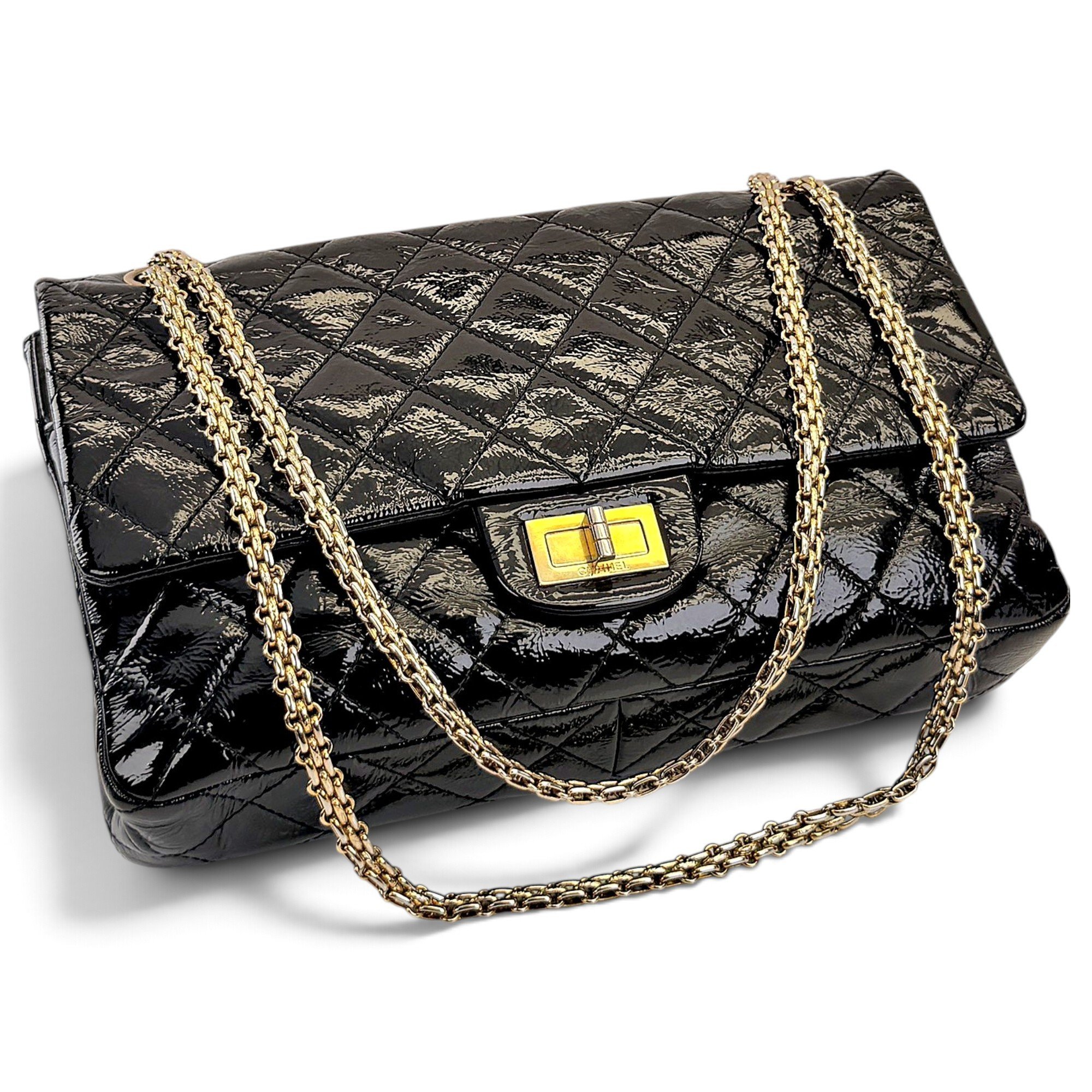 2.55 patent leather handbag
