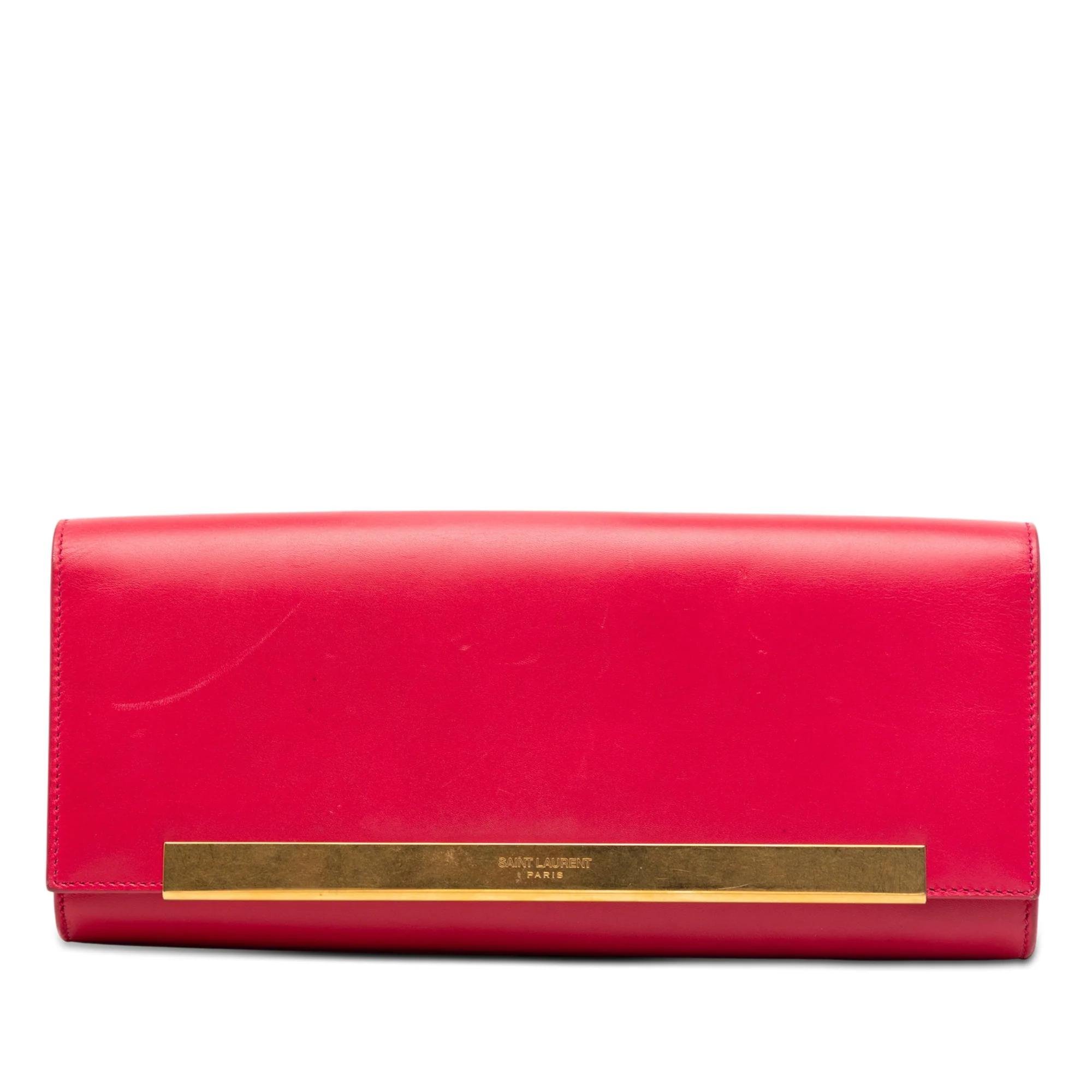 Leather clutch bag
