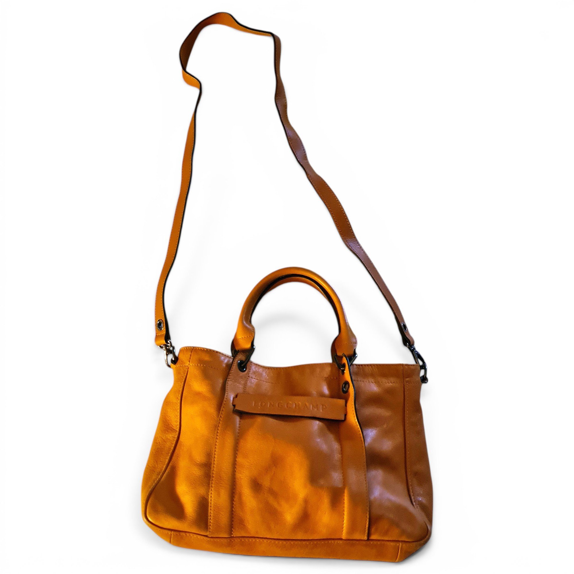 3D leather handbag