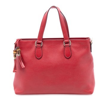 Calfskin Bamboo Tassel Satchel