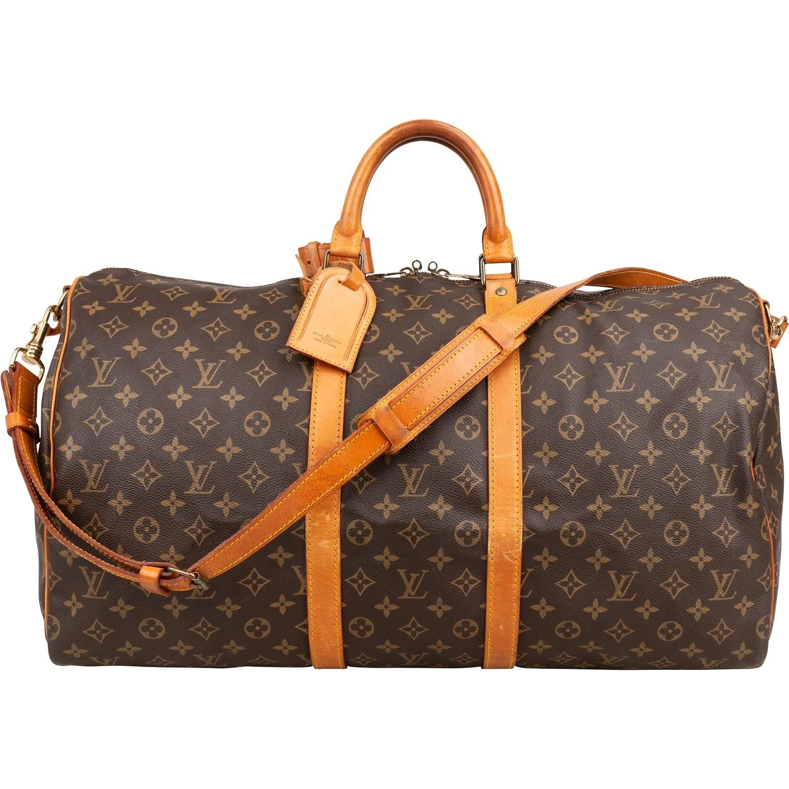 Keepall leather travel bag