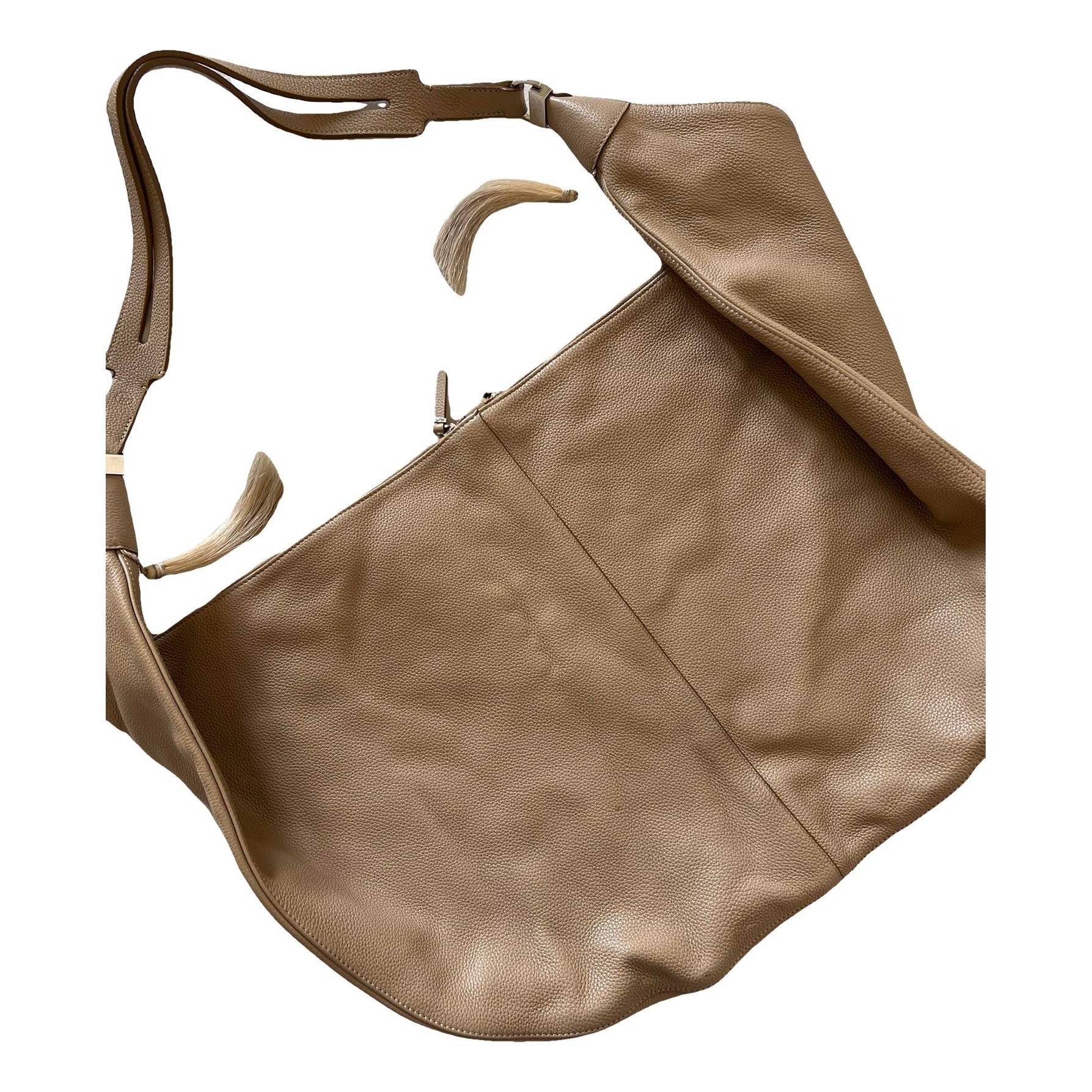 Bindle leather handbag