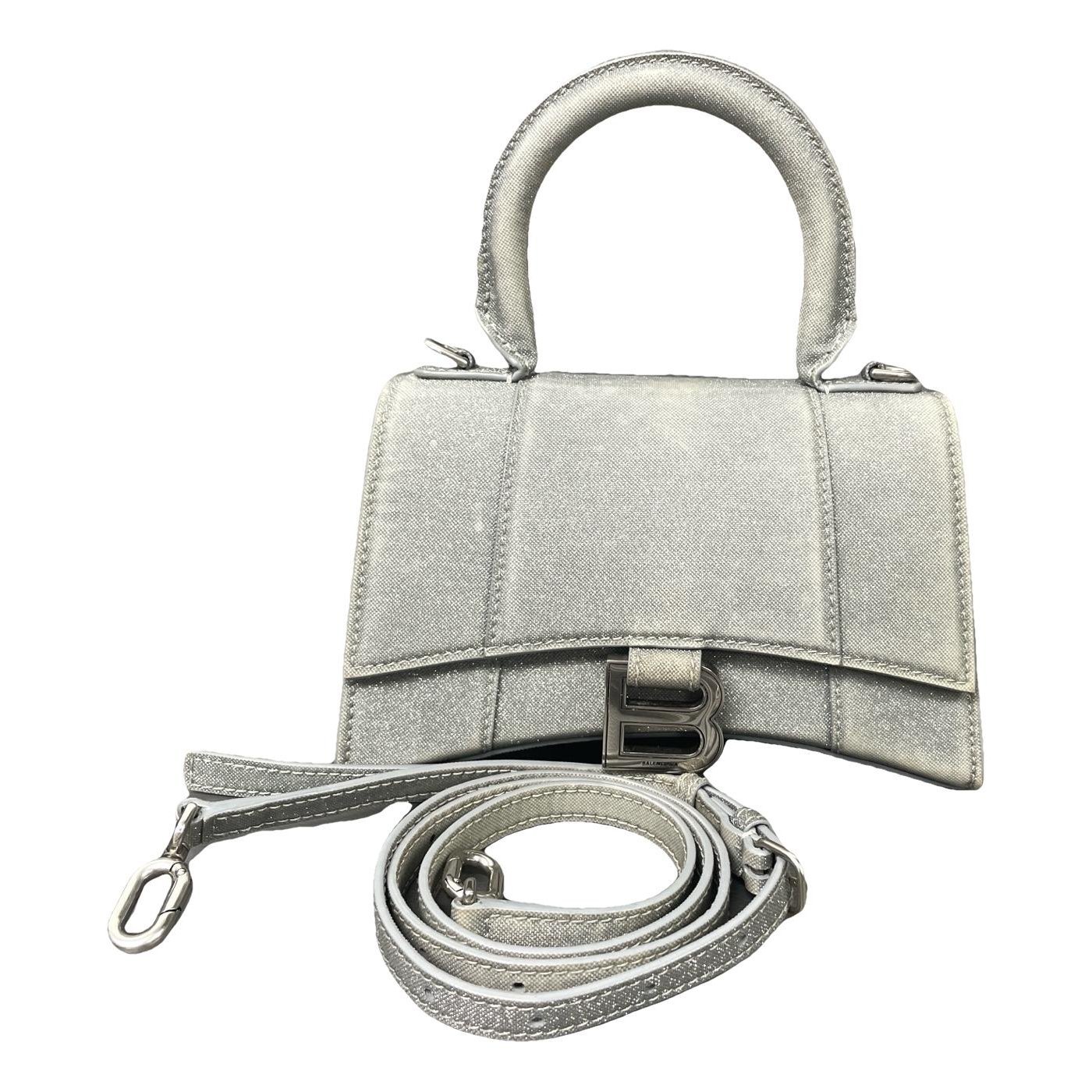 Hourglass leather handbag