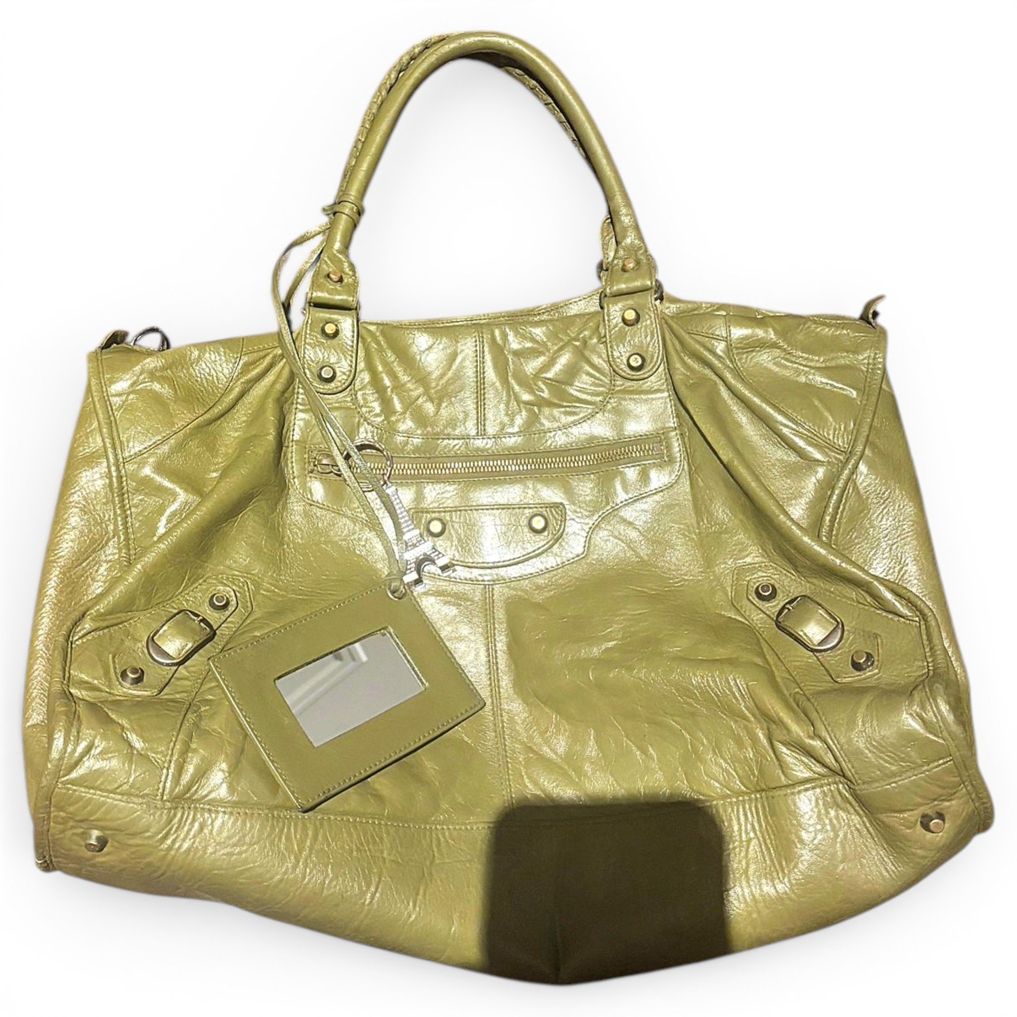 Work leather handbag