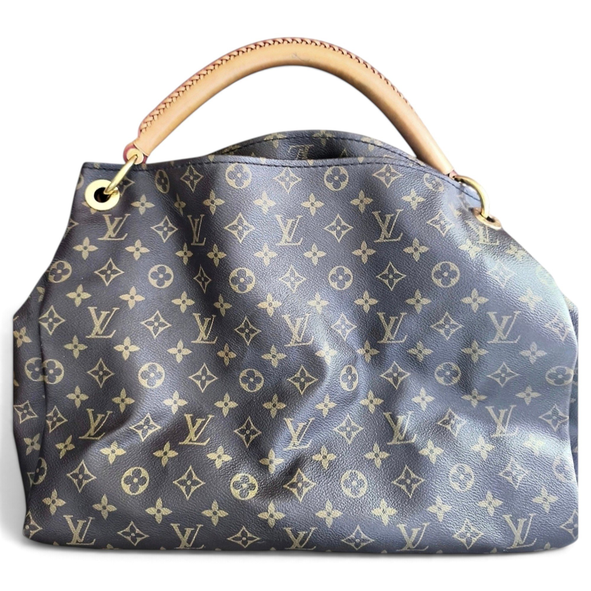 Artsy leather handbag