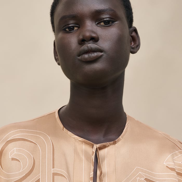 Beige Zénith "l'Enseigne Du Sellier" Caftan