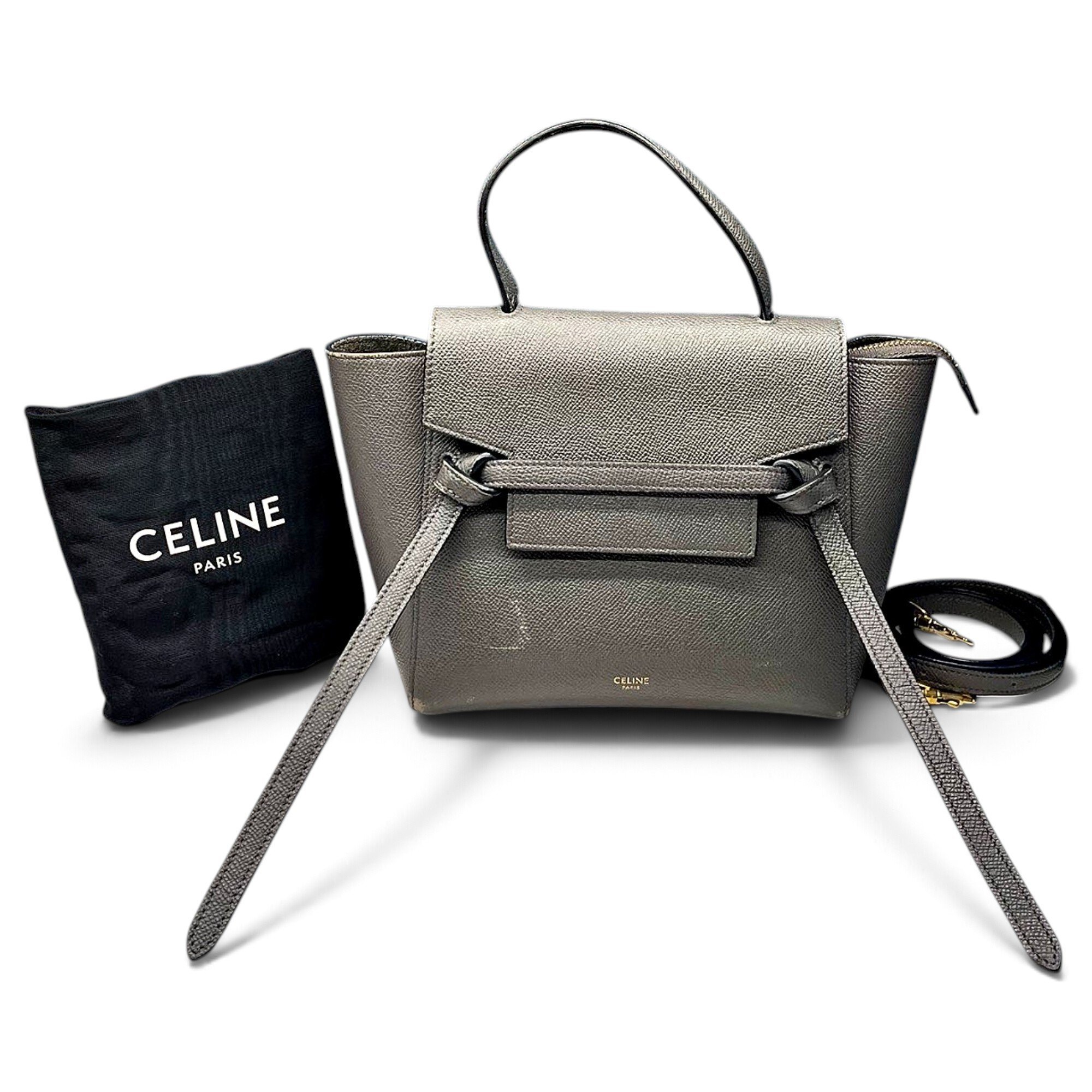 Belt leather handbag