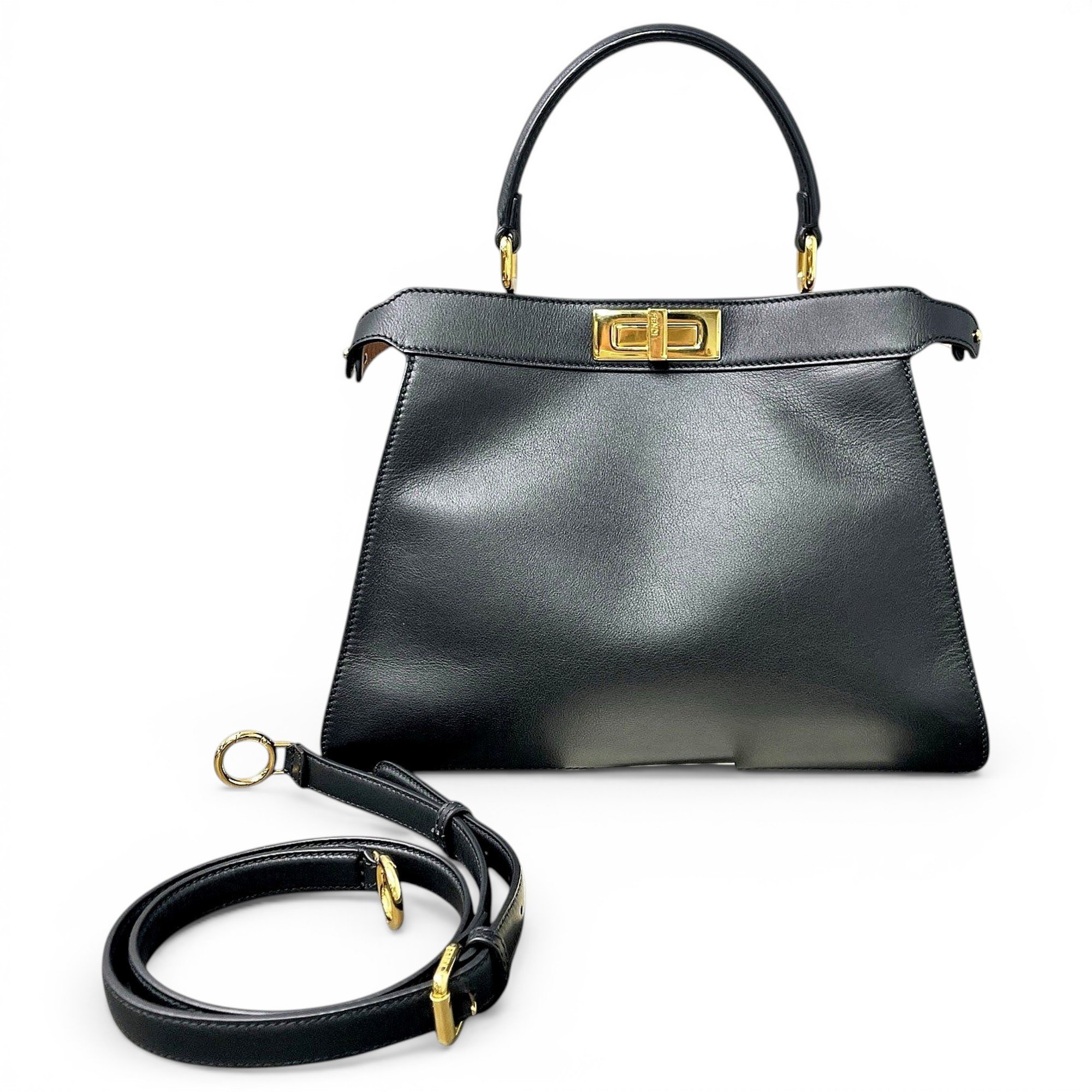 Peekaboo leather handbag