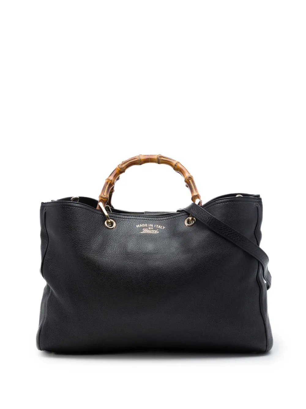 2016-2026 Large Calfskin Bamboo Shopper satchel
