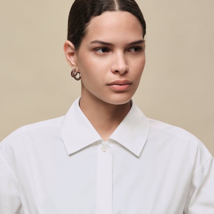 Blanc Drawstring Shirt