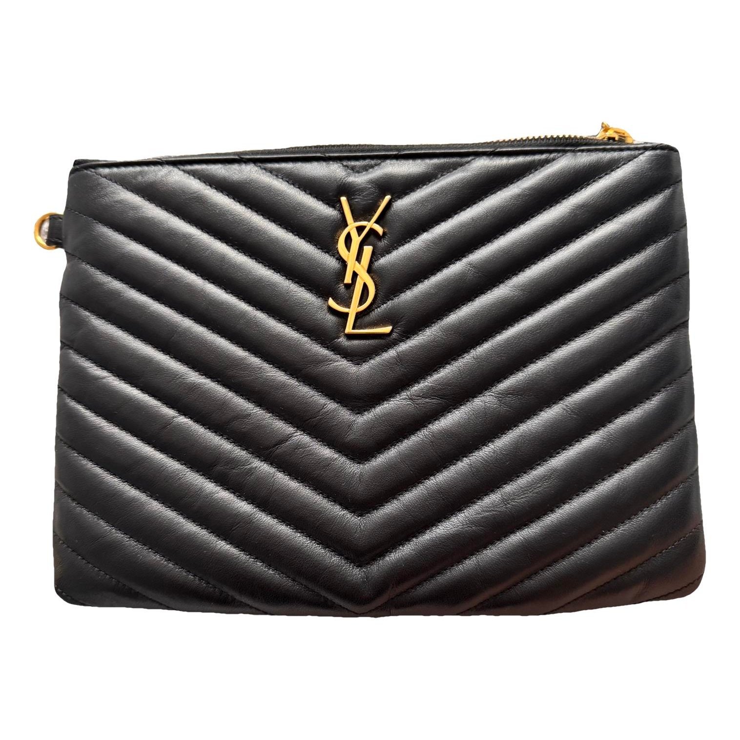 Saint Laurent New Jolie leather clutch bag