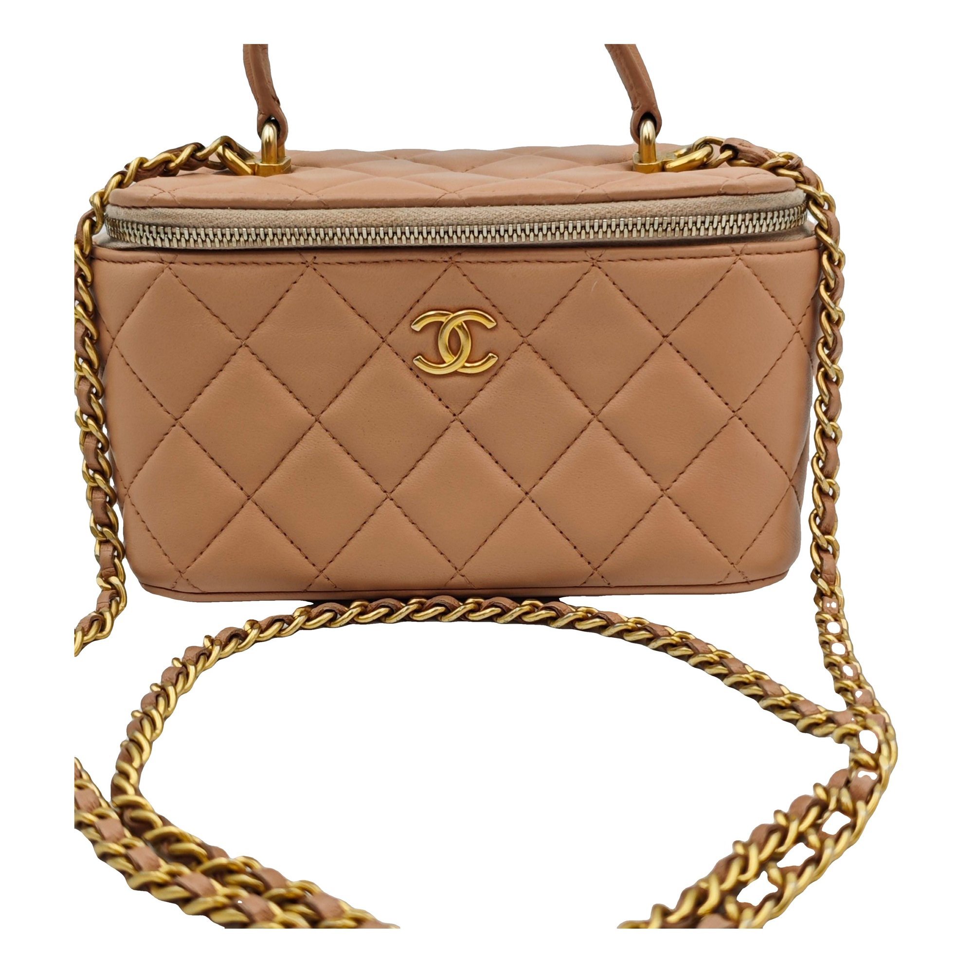 Trendy CC Vanity leather handbag
