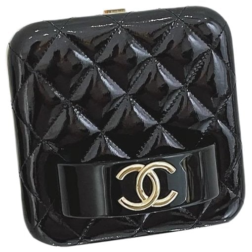 Patent leather clutch bag