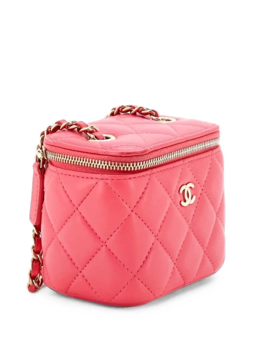 Classic Vanity Case with Chain Quilted Lambskin Mini crossbody bag