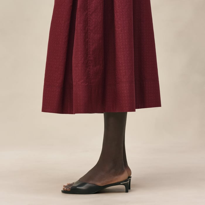 Rouge Bordeaux "Mosaique" Short-sleeve Dress