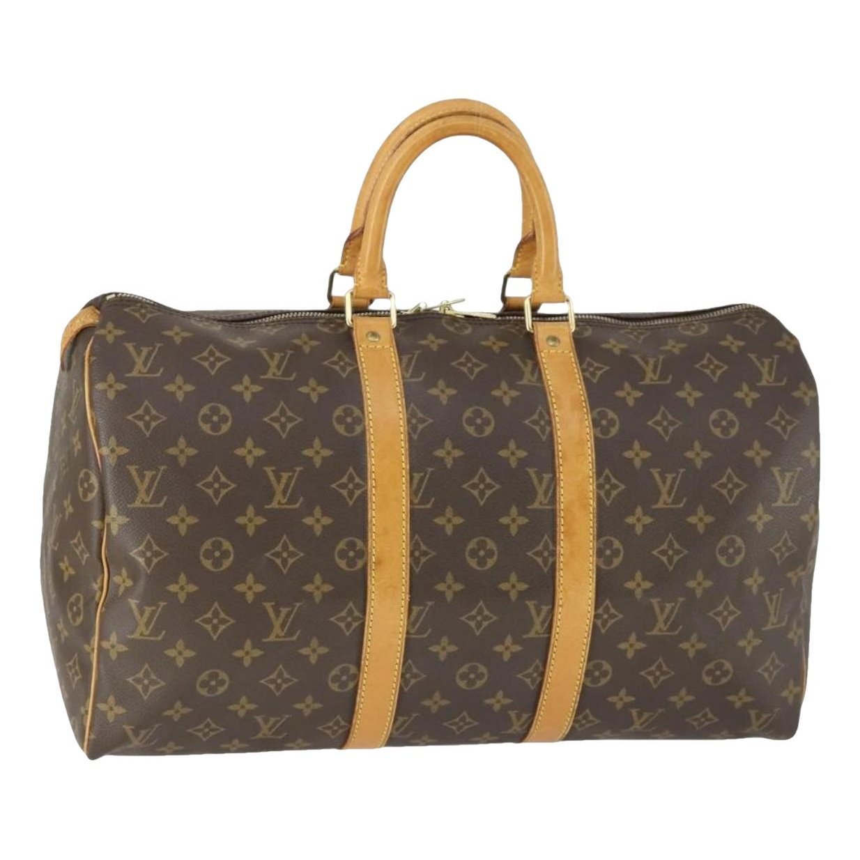 Keepall leather travel bag