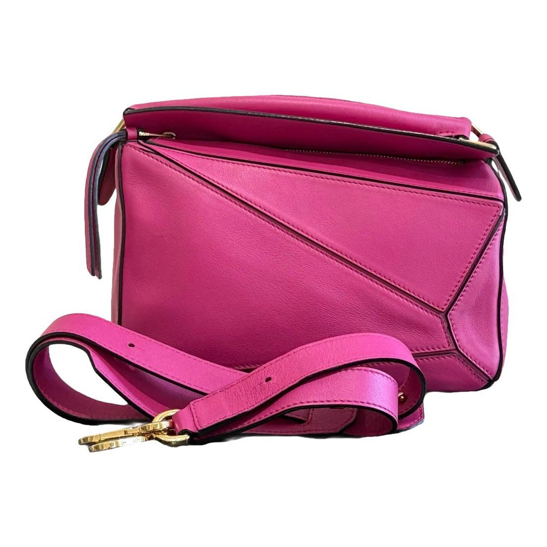 Puzzle leather handbag
