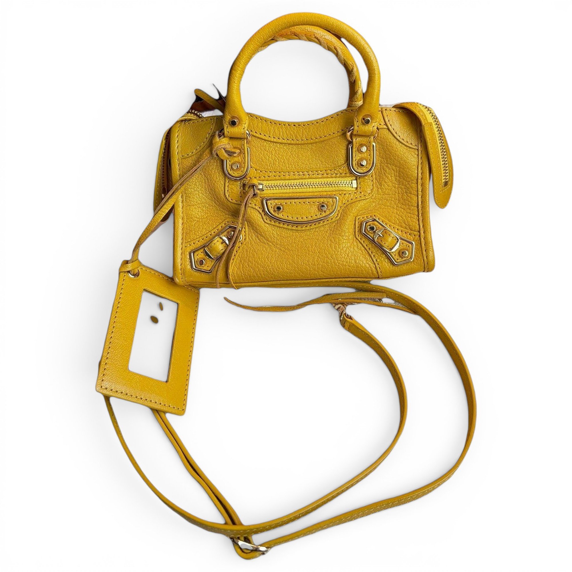 City leather handbag