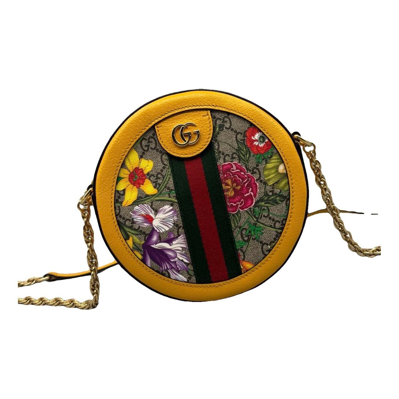 Ophidia Round leather handbag