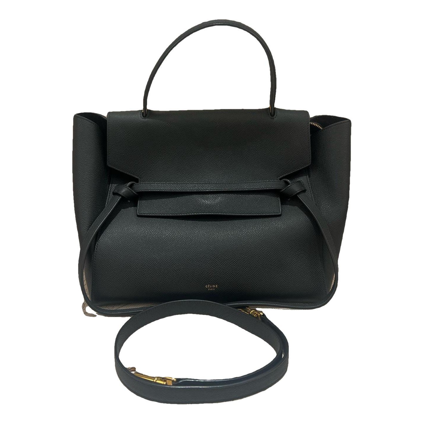 Belt leather handbag