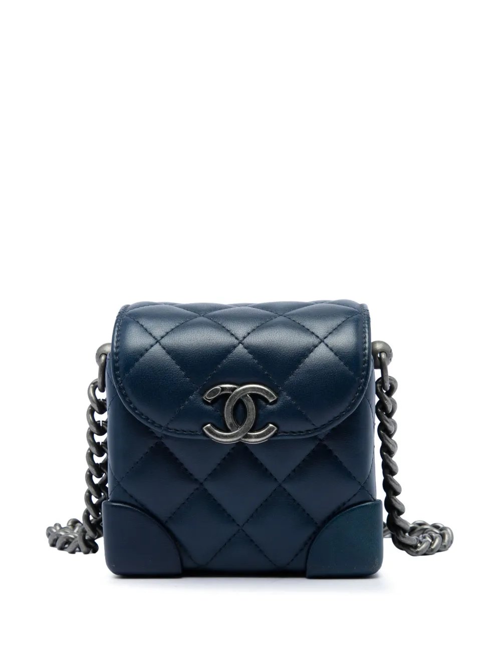 2019 Mini CC Quilted Calfskin Trunk Flap crossbody bag