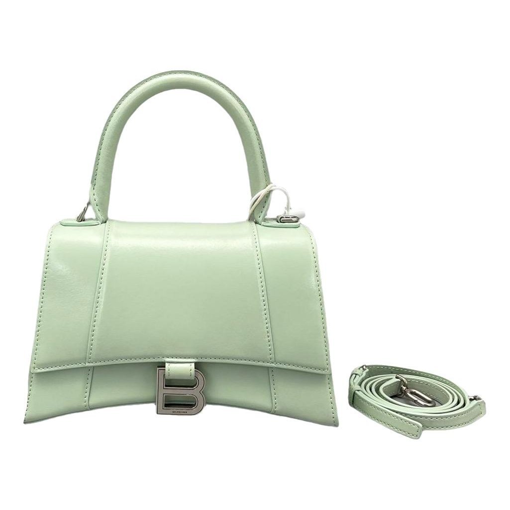 Hourglass leather handbag