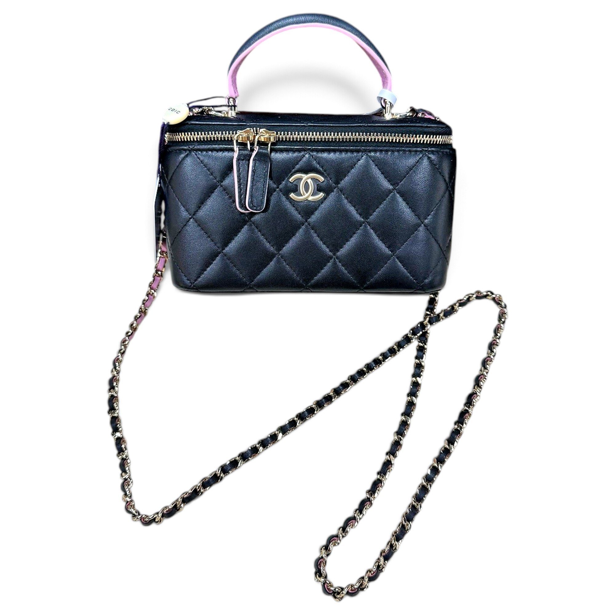 Trendy CC Vanity leather crossbody bag
