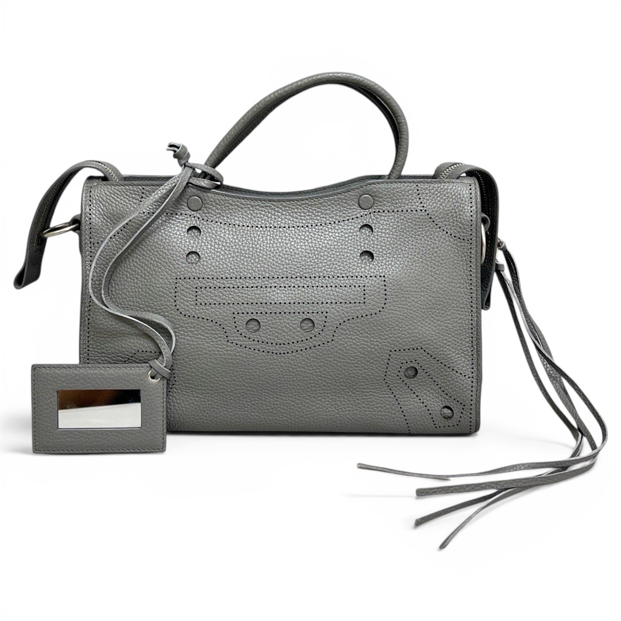 Classic Metalic leather handbag