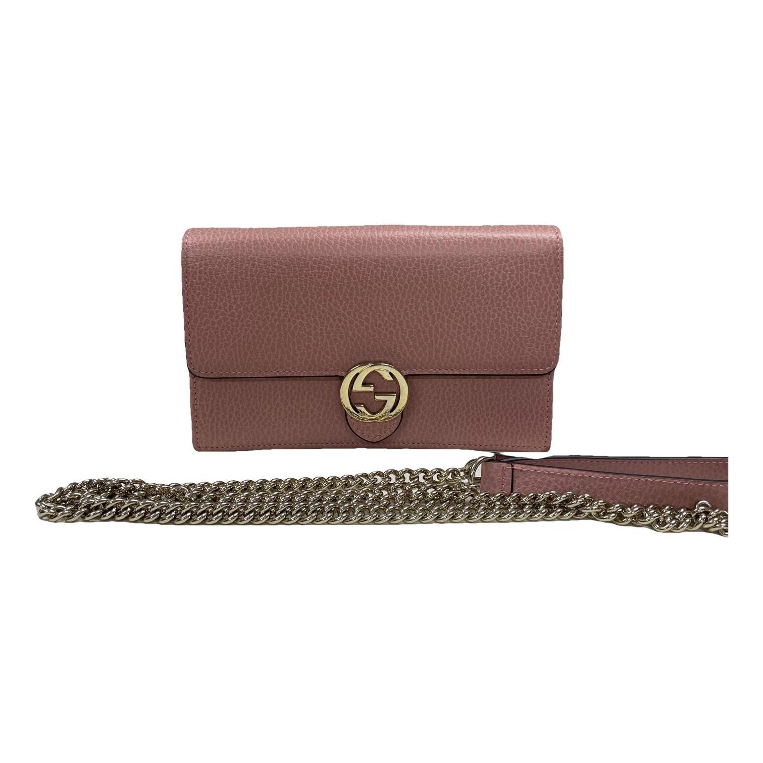Interlocking leather handbag