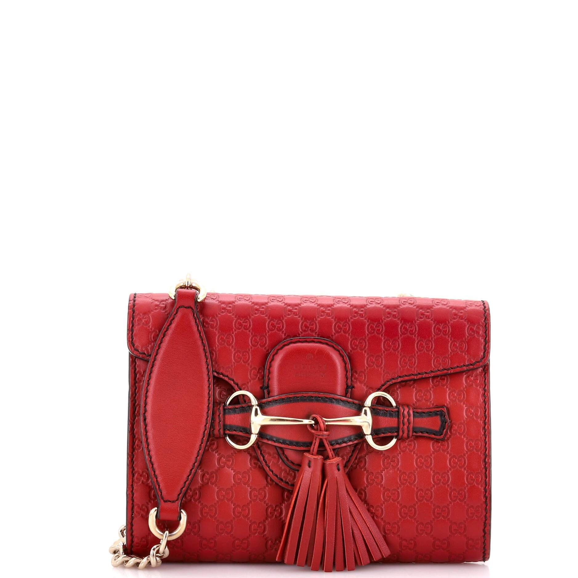 Emily Chain Flap Bag Microguccissima Leather Mini