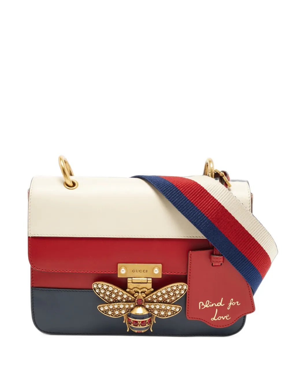 Queen Margaret bee-plaque shoulder bag