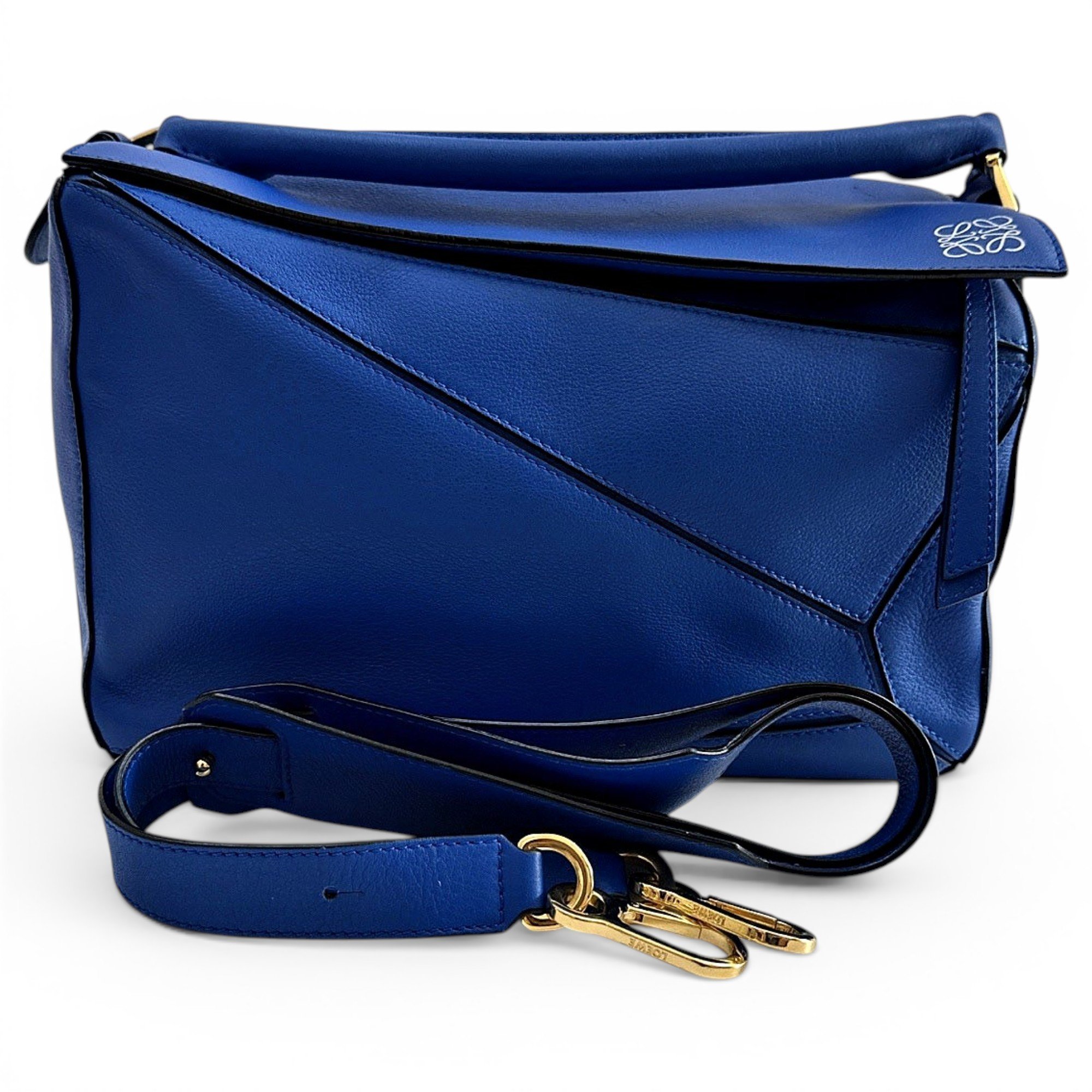 Puzzle leather handbag