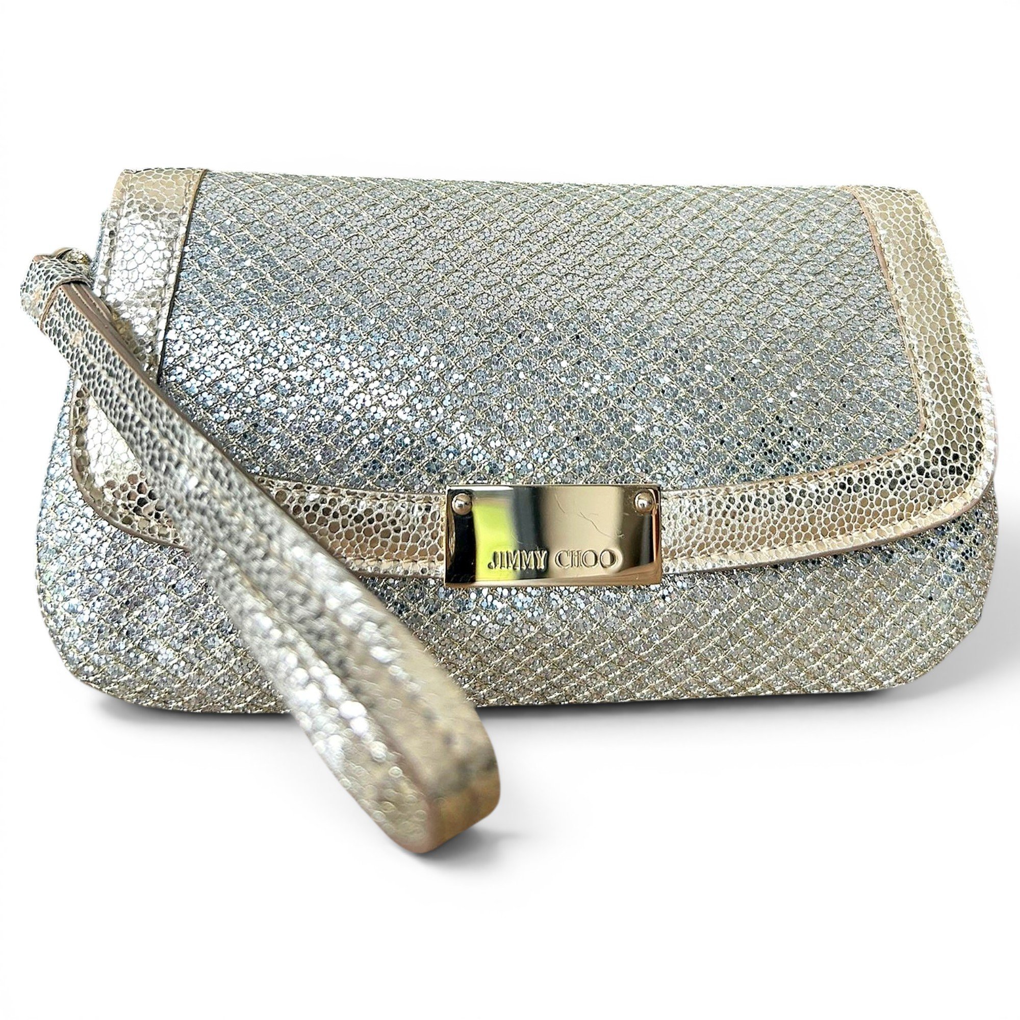 Glitter clutch bag