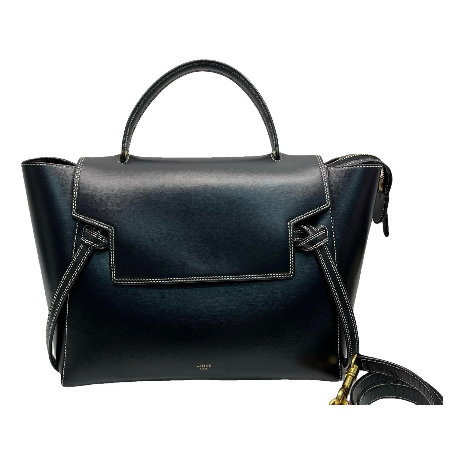 Belt leather handbag