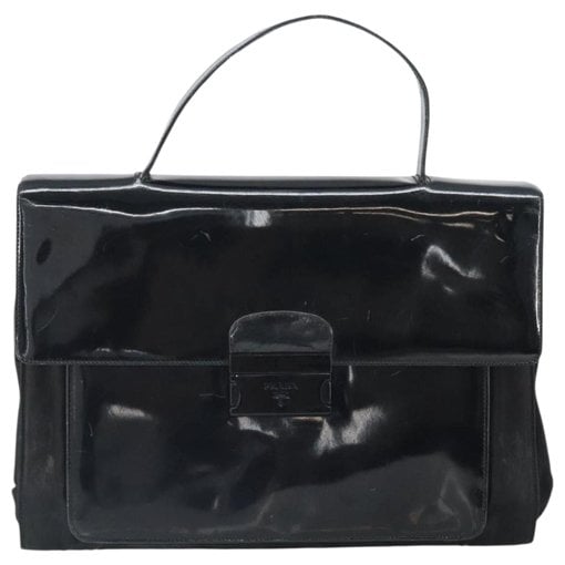 Patent leather handbag