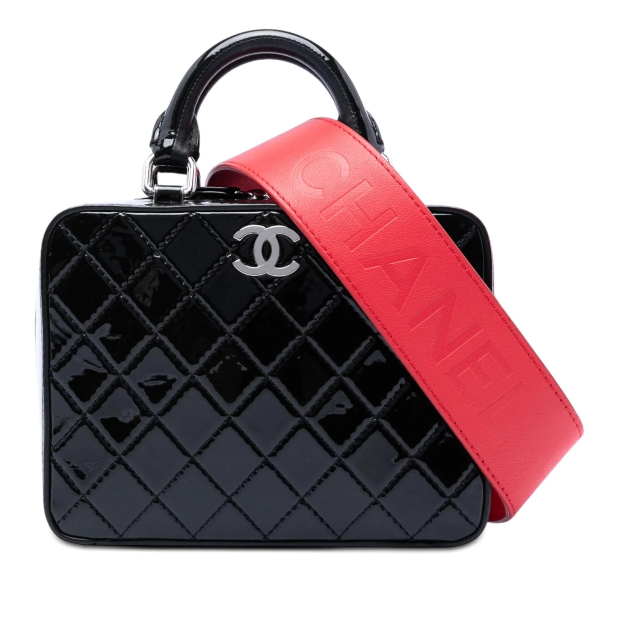 Vanity patent leather handbag