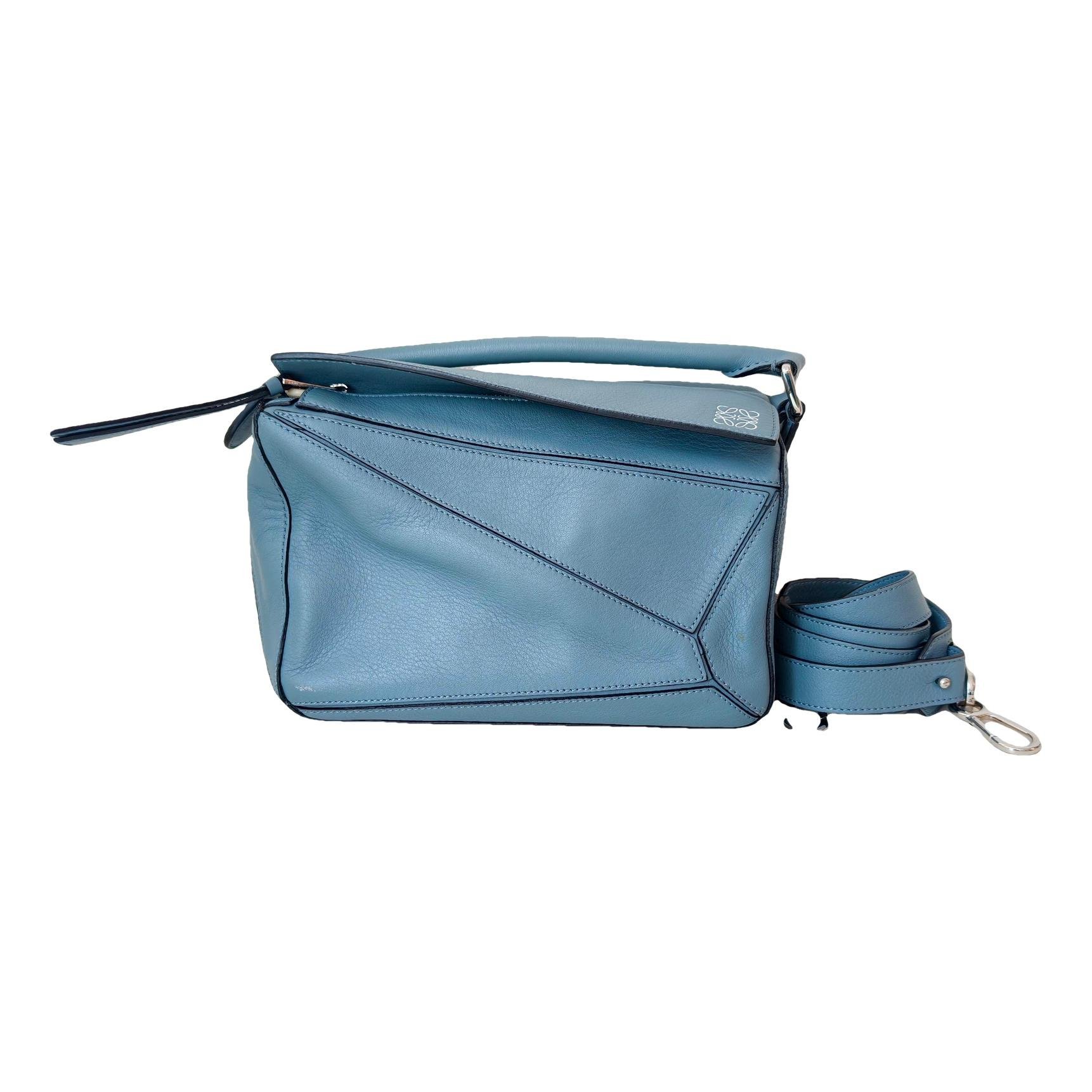 Puzzle leather handbag