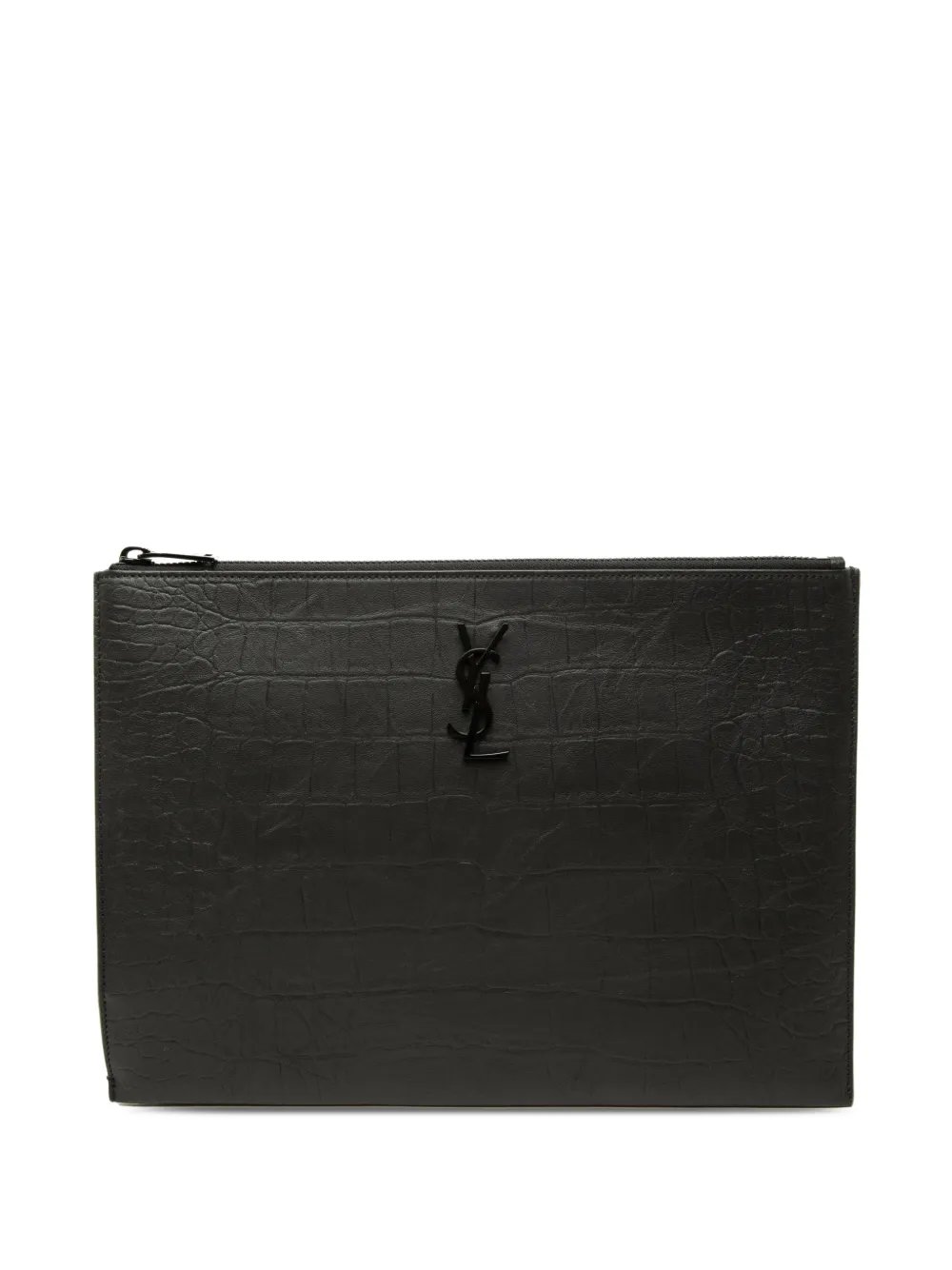 2025 Croc Embossed Leather Monogram iPad Case clutch bag