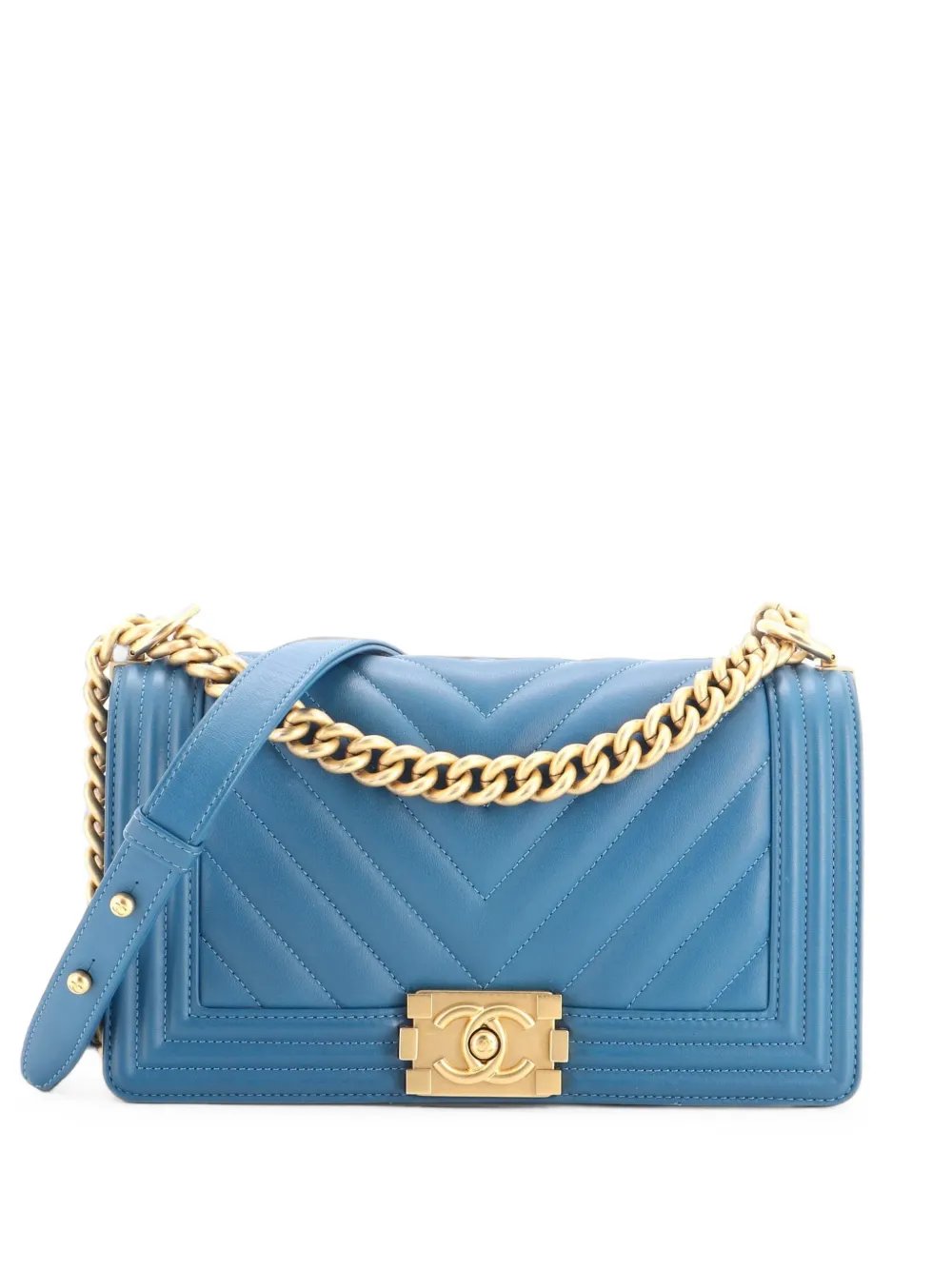 Boy Flap Bag Chevron Calfskin Old Medium shoulder bag