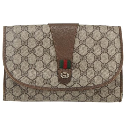 Leather clutch bag