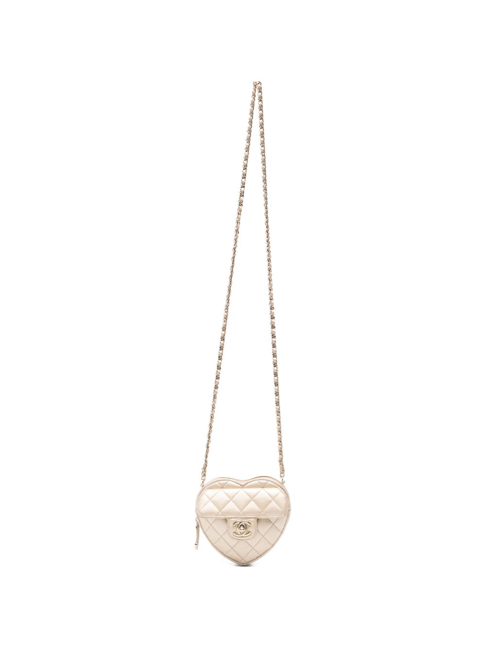 Chanel small heart-shape leather cross body bag