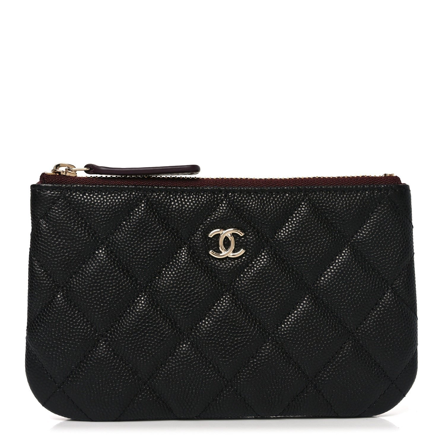 Chanel Caviar Quilted Small Cosmetic Case Black