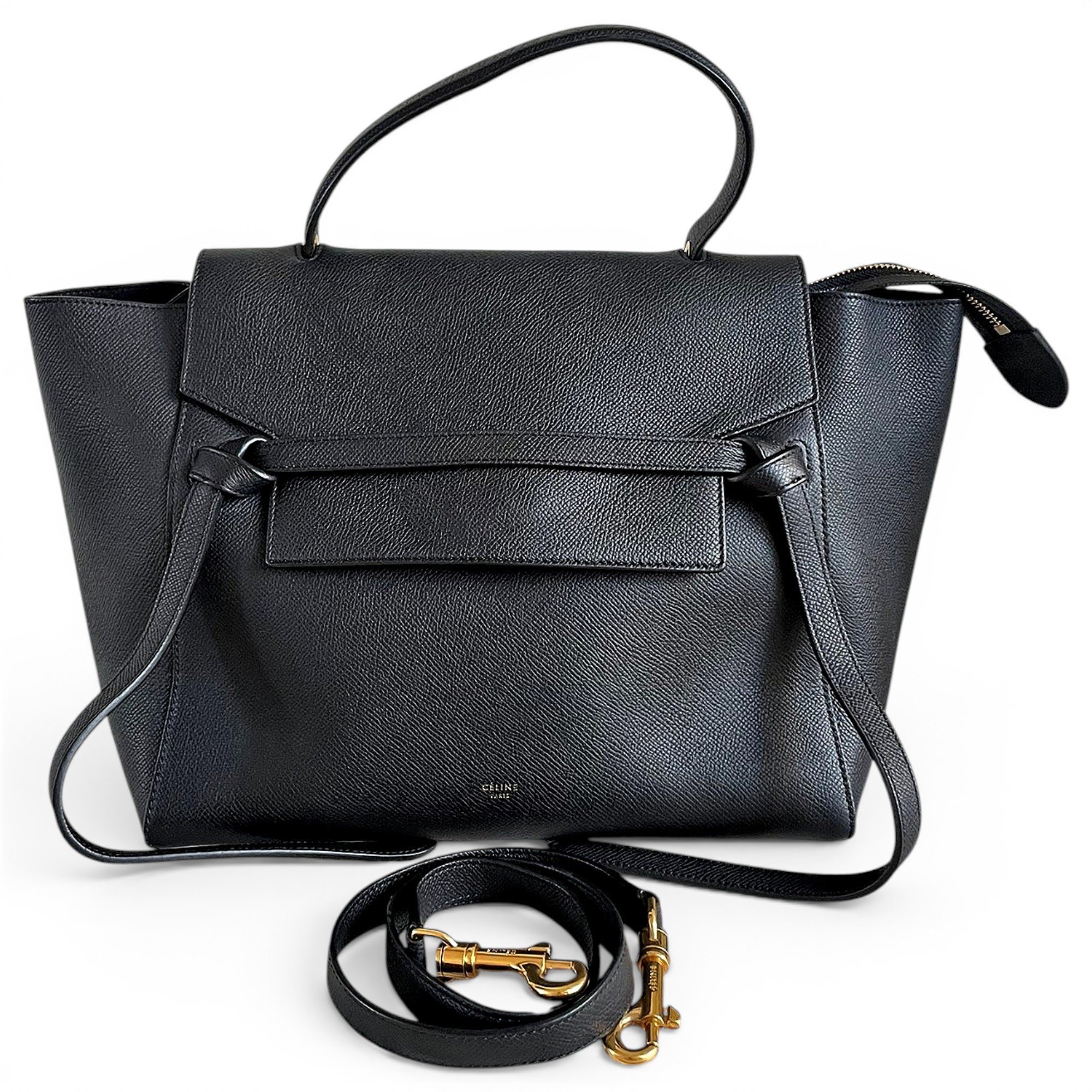 Belt leather handbag