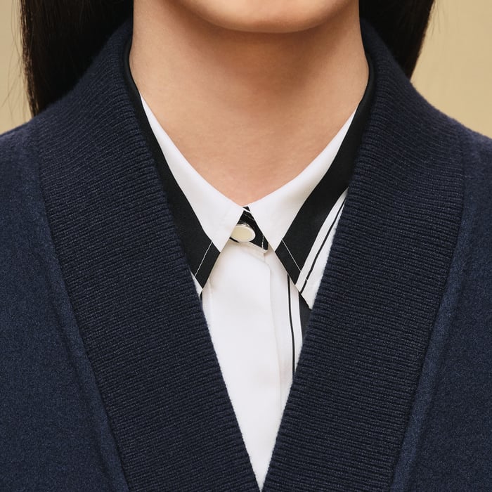 Bleu Noir Cardigan Coat
