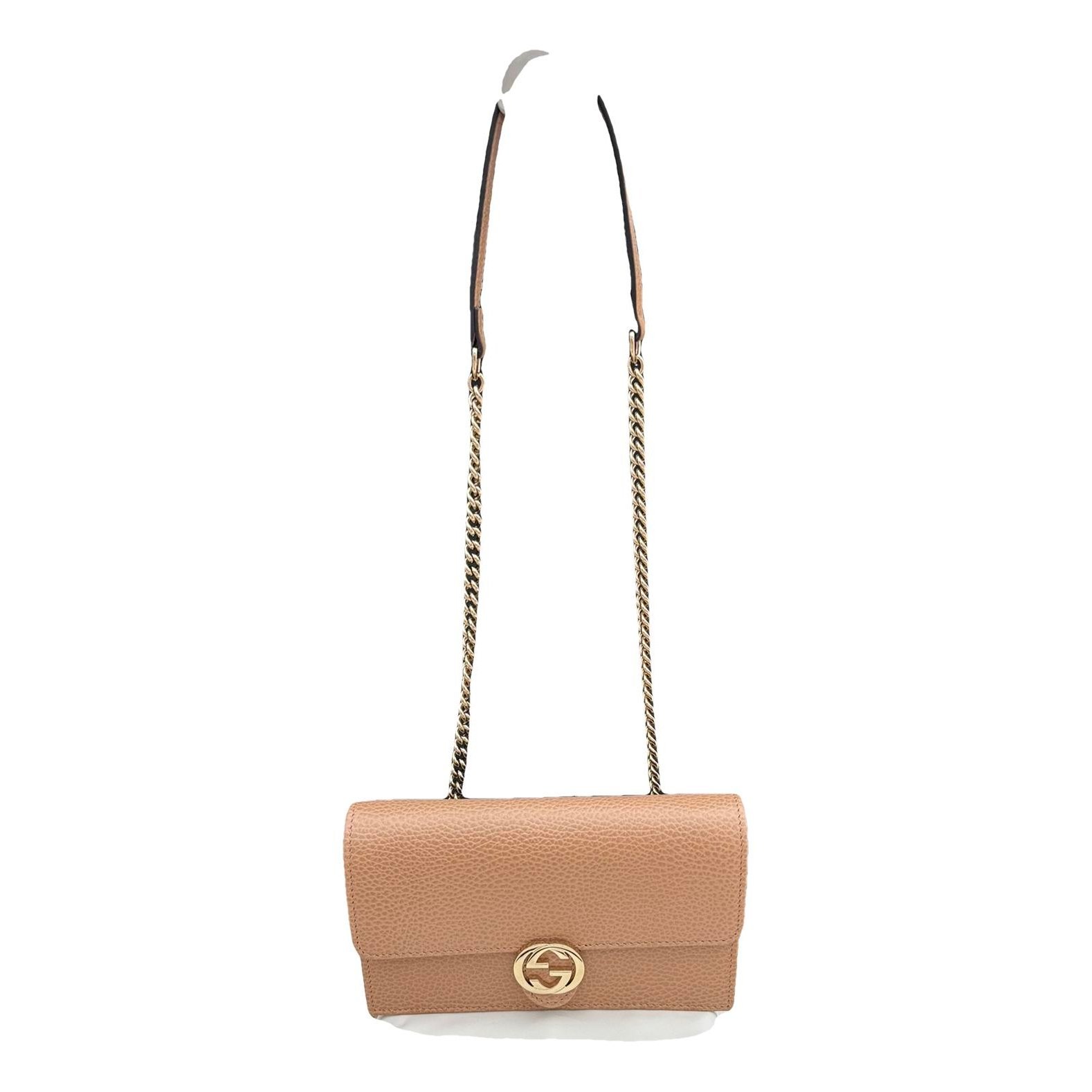 Interlocking leather crossbody bag