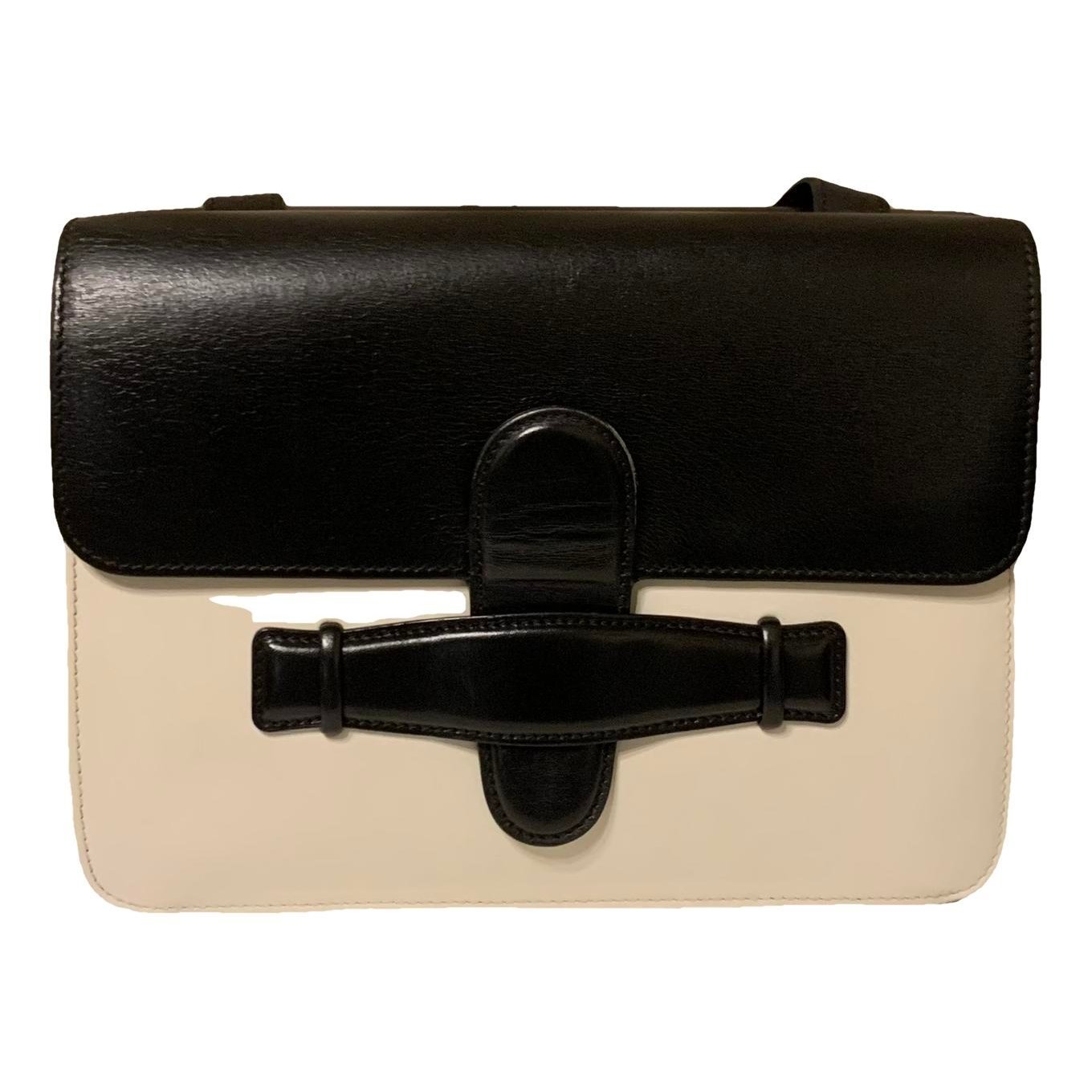 Symmetrical leather handbag