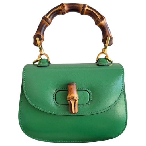 Convertible Bamboo Top Handle leather handbag
