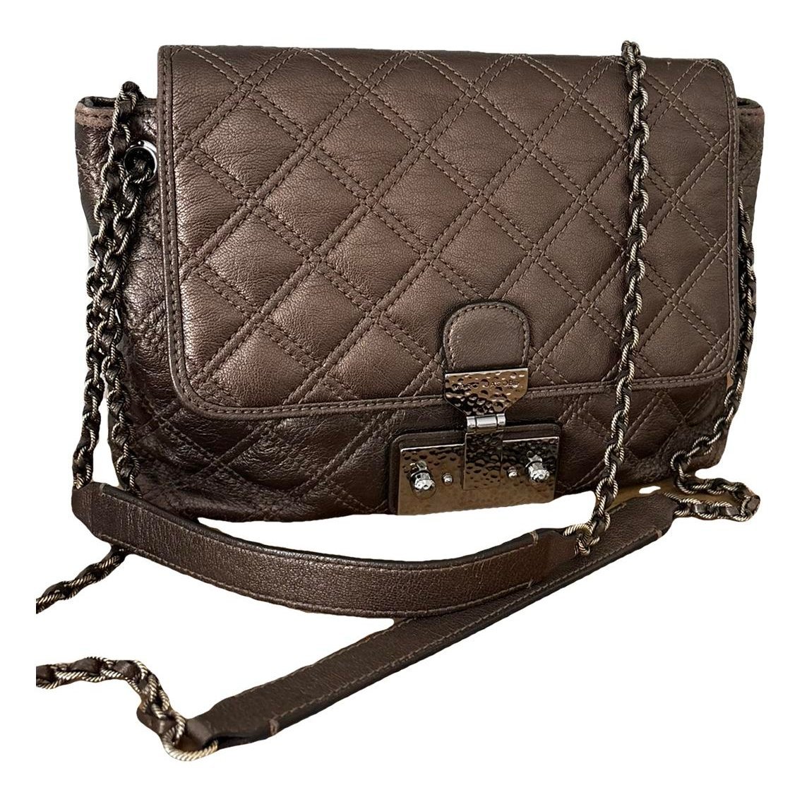 Single leather crossbody bag