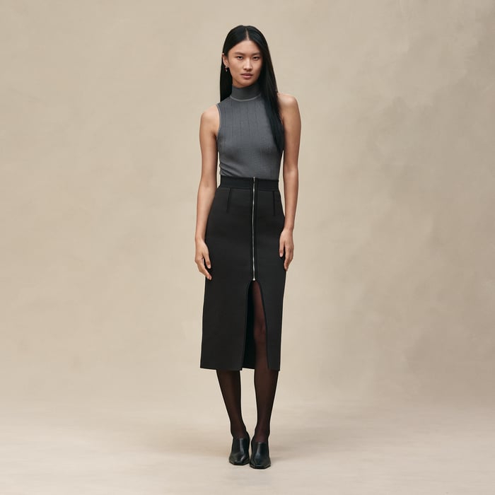 Gris Obscur Mid-length Skirt