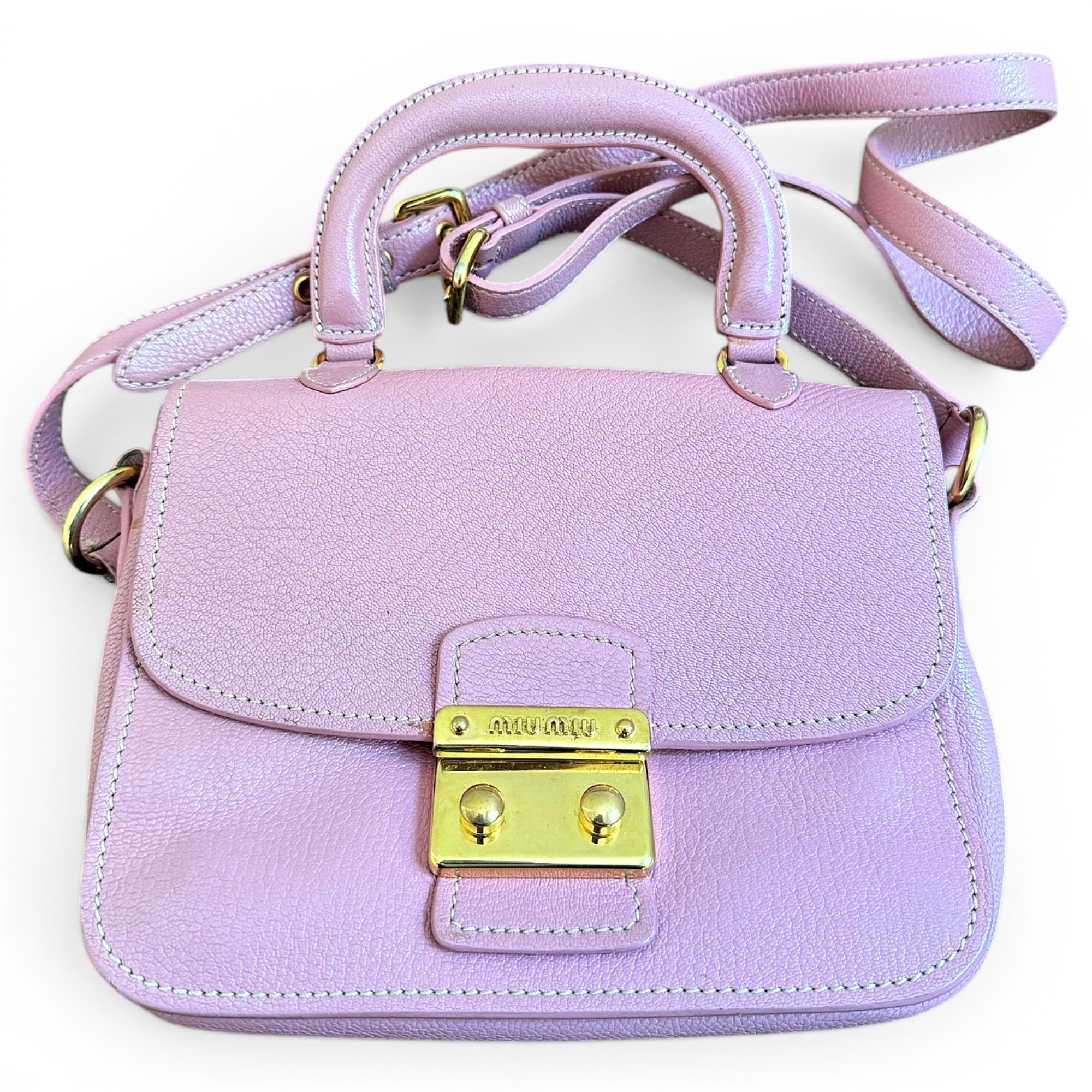 Madras leather satchel